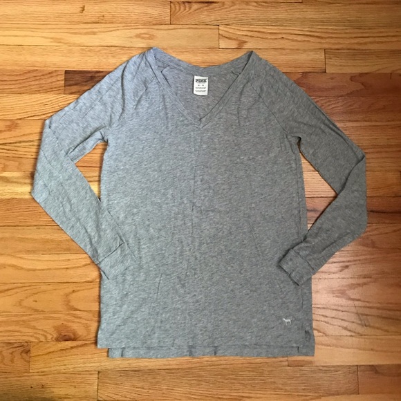 PINK Victoria's Secret Tops - PINK Victoria’s Secret Long Sleeve Gray Size XS